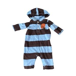 Carters one piece long sleeve hood kangaroo pocket 3 month